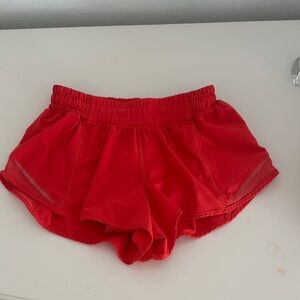 Lululemon Red Athletic Running Shorts